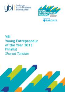 YBI Young Entrepreneur of the Year 2013 Finalist Sharad Tandale