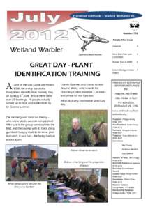 Friends of Edithvale – Seaford Wetlands Inc.  Number 128 Inside this issue:  Wetland Warbler