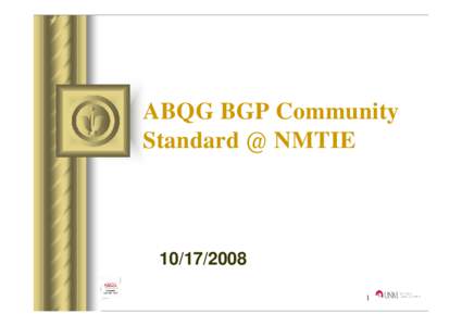 ABQG BGP Community Standard for NMTIE