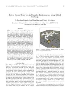 in Artificial Life VIII, Standish, Abbass, Bedau (eds)(MIT Presspp 362–Better Group Behaviors in Complex Environments using Global Roadmaps