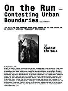 Monu#05_On the Run – Contesting Urban Boundaries.indd