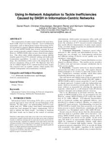 Using In-Network Adaptation to Tackle Inefficiencies Caused by DASH in Information-Centric Networks