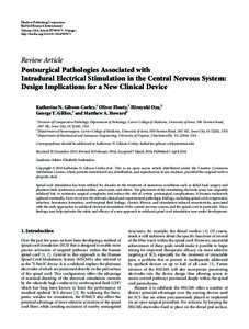 Postsurgical Pathologies Associated with Intradural Electrical Stimulation in the Central Nervous System: Design Implications for a New Clinical Device