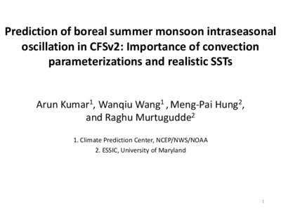 Impacts of sea surface temperature on the prediction of boreal summer monsoon intraseasonal oscillation (MISO)