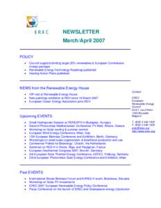 NEWSLETTER March/April 2007 POLICY • • •