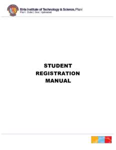 STUDENT REGISTRATION MANUAL Click on below link or copy paste it in Internet browser to open the ERP-Student Registration Site.