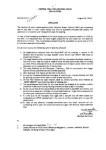 CENTRAL POLLUTION CONTROL BOARD [MS SECTION] MS-CB/2013 August 21, 2013 [CIRCULAR]