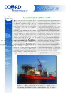 Newsletter #5 n°5 Future challenges for ECORD and IODP  October, 2005