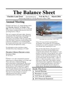 The Balance Sheet March 2016 vs 2