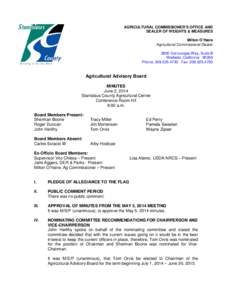 Agricultural Advisory Board minutes