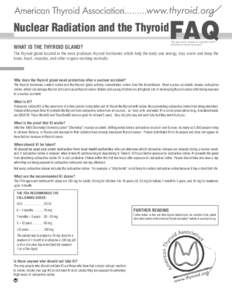 Nuclear Radiation and the Thyroid FAQ