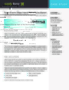Case St udy  SupplyFrame Helps Intersil Nail a Niche Market SupplyFrame’s IPO ads effectively reached the target market for a very specialized product.  Customer