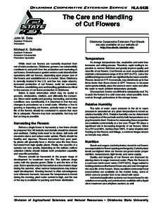 Oklahoma Cooperative Extension Service  HLA-6426 The Care and Handling of Cut Flowers