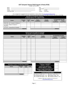 Print POS Clear POS UCF Computer Science PhD Program of Study (POS) Catalog Year[removed]
