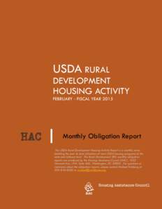 USDA RURAL DEVELOPMENT HOUSING ACTIVITY FEBRUARY - FISCAL YEARHAC