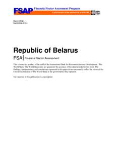 March 2006 SecM2006-0124 Republic of Belarus FSA