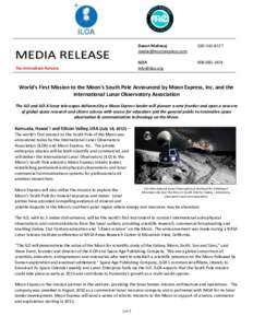 Moon Express Media Release (20Mar2011)