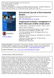 This article was downloaded by: [On: 01 April 2015, At: 07:45 Publisher: Routledge Informa Ltd Registered in England and Wales Registered Number: Registered office: Mortimer House, 37-41 Mortimer S
