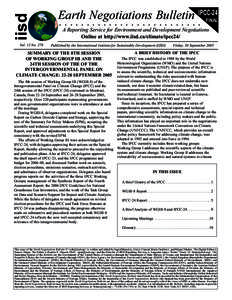 iisd Vol. 12 No. 278 Earth Negotiations Bulletin  IPCC-24