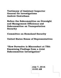 Government / Business / Employment / Inspectors general / Government of the United States / Office of Inspector General / Transportation Security Administration / United States Office of Special Counsel / Project On Government Oversight / United States Department of Homeland Security / Whistleblower / Federal law enforcement in the United States