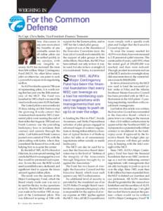 WEIGHING IN  For the Common Defense By Capt. Chris Beebe, Vice-President–Finance/Treasurer Any discussion in