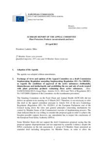 EUROPEAN COMMISSION HEALTH AND CONSUMERS DIRECTORATE-GENERAL Safety of the Food Chain Brussels, SANCO/G[removed]