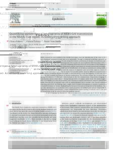 G Model  ARTICLE IN PRESS EPIDEM 204 1–9