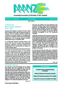 Volume 6 No. 3 Spring[removed]NEWSLETTER September 1999