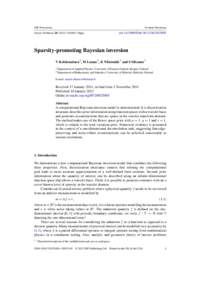 Sparsity-promoting Bayesian inversion