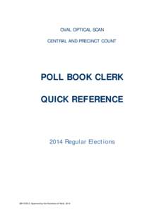 Microsoft Word - Quick Reference - Poll Book Clerk.doc
