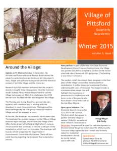 Village of Pittsford Quarterly Newsletter  Winter 2015