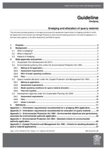 ESRDredging and allocation of quarry material
