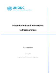Prison Reform and Alternatives to Imprisonment Concept Note  February 2011