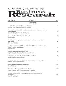 Global Journal of  Research Business  VOLUME 5