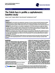 The Polish face in profile: a cephalometric baseline study