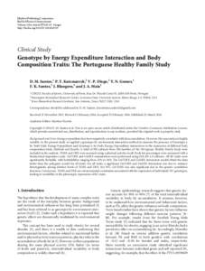Genotype by Energy Expenditure Interaction and Body Composition Traits: The Portuguese Healthy Family Study