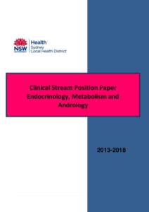 Clinical Stream Position Paper Endocrinology, Metabolism and Andrology[removed]