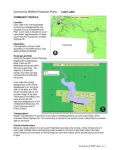 Community Wildfire Protection Plans:  Loon Lake COMMUNITY PROFILE: Location