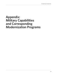 ﻿  THE HERITAGE FOUNDATION Appendix: Military Capabilities