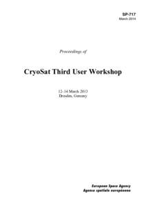 SP-717 March 2014 Proceedings of  CryoSat Third User Workshop