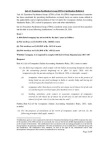 Ind AS Transition Facilitation Group (ITFG) Clarification Bulletin 6
