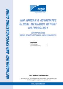Methodology and specifications guide  Jim Jordan & Associates Global Methanol Report Methodology (Incorporating