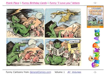 Prank Place | Funny Birthday Cards | Funny “I Love you” letters  -1- Funny Cartoons from GeneralComics.com