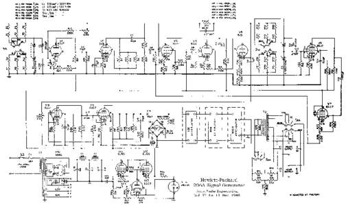 H-P 206A Signal Generator Schematic