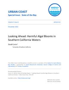 Water / Aquatic ecology / Natural environment / Biology / Fisheries / Biological oceanography / Algae / Bacillariales / Algal bloom / Pseudo-nitzschia / Harmful algal bloom / Amnesic shellfish poisoning