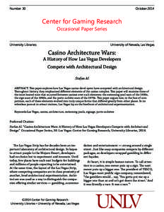 Number 30												 October[removed]Center for Gaming Research Occasional Paper Series University Libraries