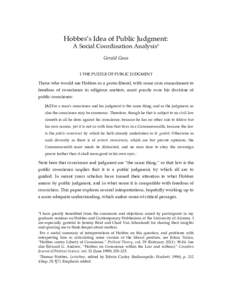 Microsoft Word - Gaus-Hobbes’ Idea of Public Judgment.doc
