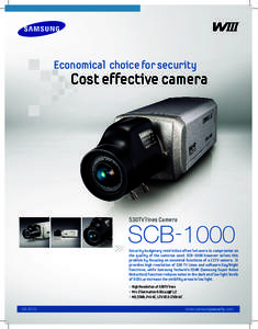 Economical choice for security  Cost effective camera 530TV lines Camera