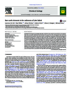 Chemical Geology[removed]–75  Contents lists available at ScienceDirect Chemical Geology journal homepage: www.elsevier.com/locate/chemgeo