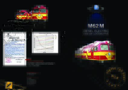 M62 M DIESEL ELECTRIC 2238 kW LOCOMOTIVE M62 M LOCOMOTIVES